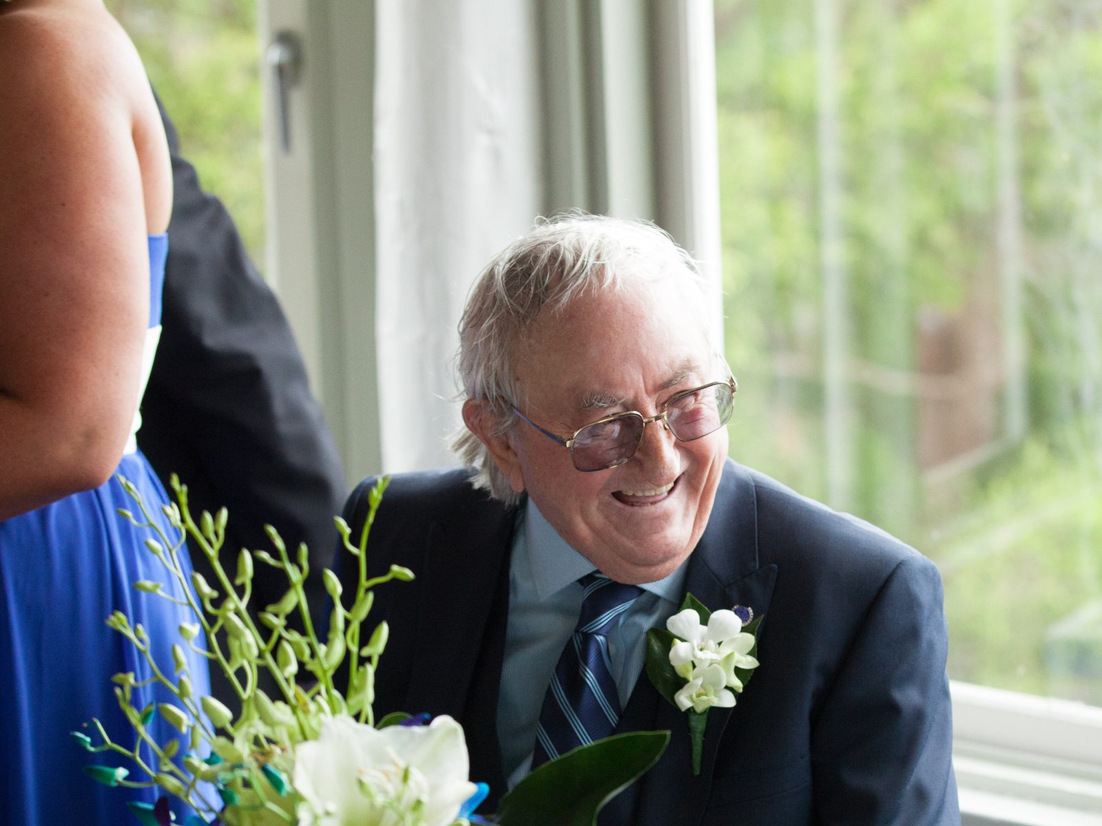The founder's father, photographed at his son's wedding.